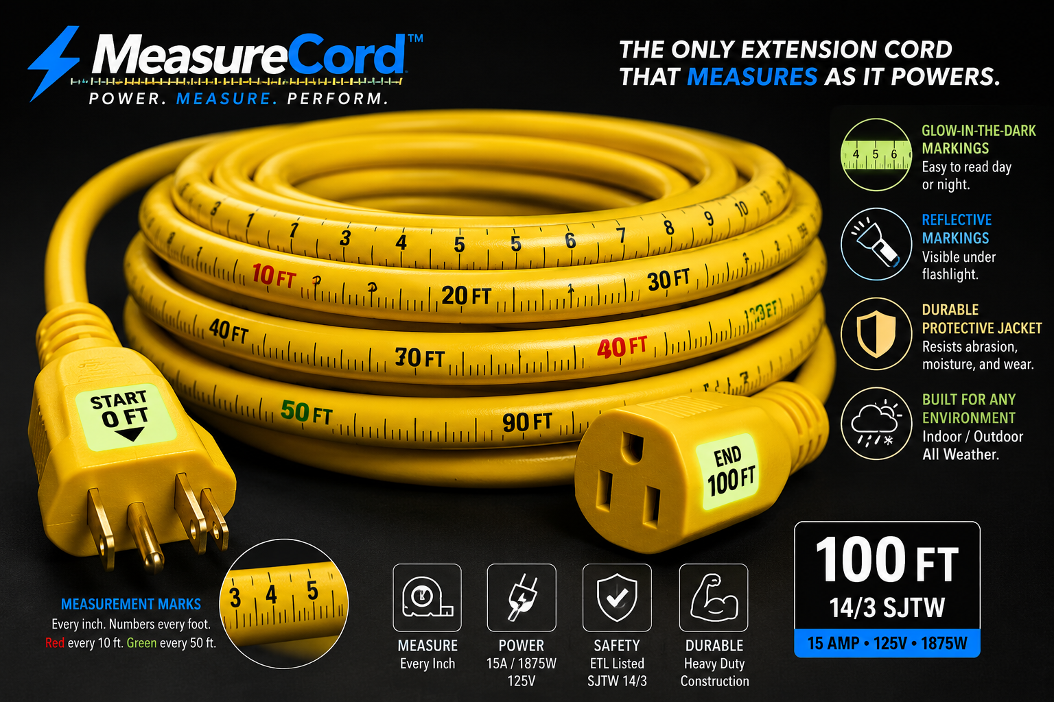 MeasureCord extension cord product view